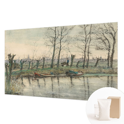 Modern wall mural for bedroom Winter landscape