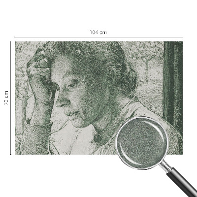 Modern wall mural for living room Reflective woman