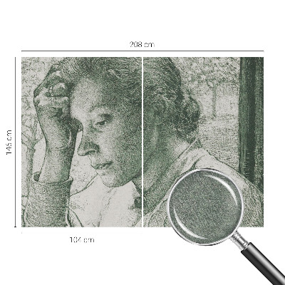 Modern wall mural for living room Reflective woman