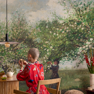 Non-woven photo wallpaper Spring scene