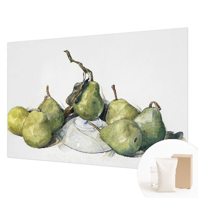 Photo wallpaper Watercolor pears