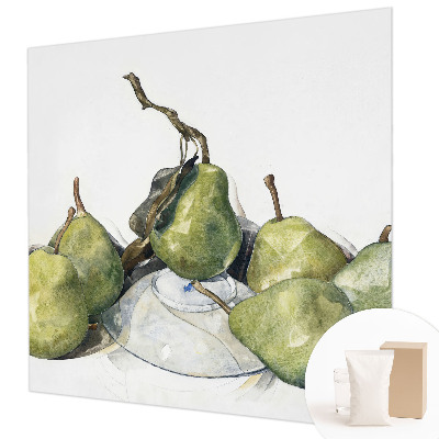 Photo wallpaper Watercolor pears