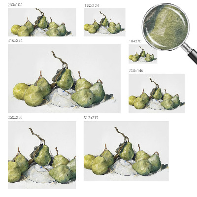 Photo wallpaper Watercolor pears