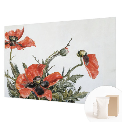 Photo wall mural Red poppies