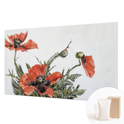 Photo wall mural Red poppies