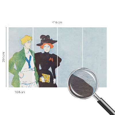 Wall mural for bedroom Retro style