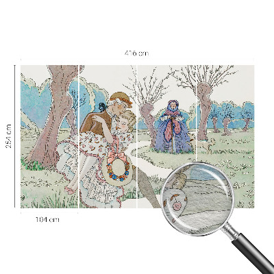 Bedroom wall mural wallpaper Romantic scene