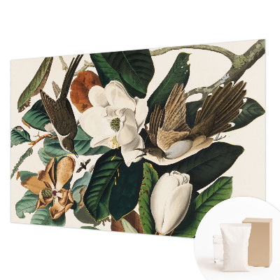 Custom size wall mural Birds magnolias