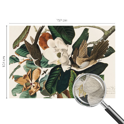 Custom size wall mural Birds magnolias