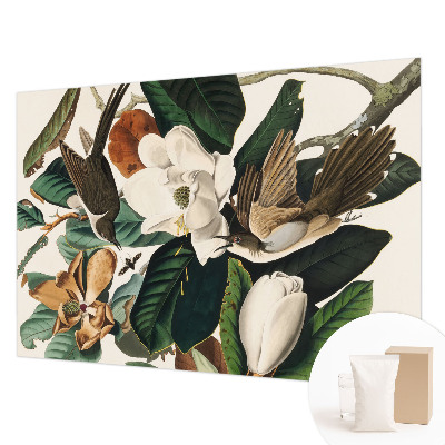 Custom size wall mural Birds magnolias