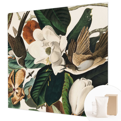 Custom size wall mural Birds magnolias
