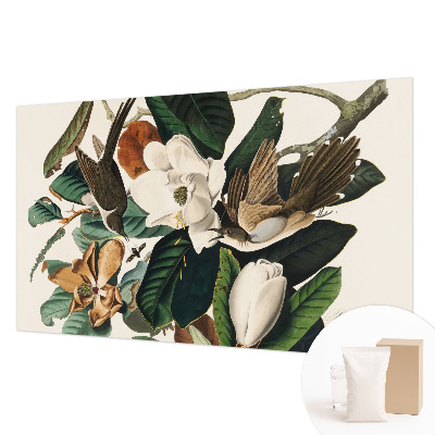 Custom size wall mural Birds magnolias