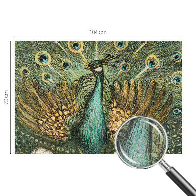 Modern wall mural for living room Majestic peacock