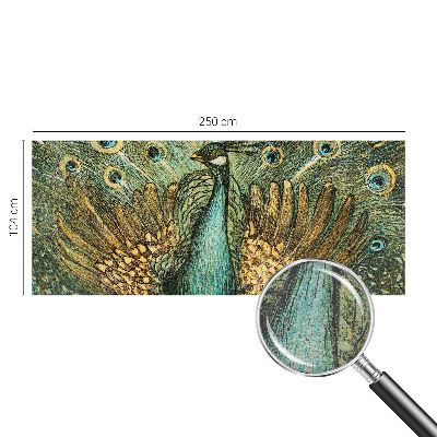 Modern wall mural for living room Majestic peacock