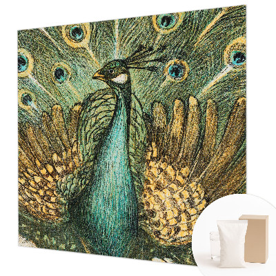 Modern wall mural for living room Majestic peacock