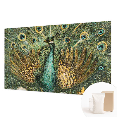 Modern wall mural for living room Majestic peacock