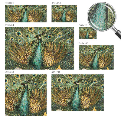 Modern wall mural for living room Majestic peacock