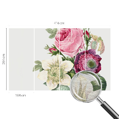Decorative wall mural for living room Flower bouquet