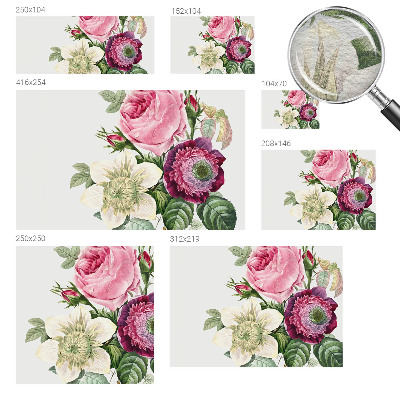 Decorative wall mural for living room Flower bouquet