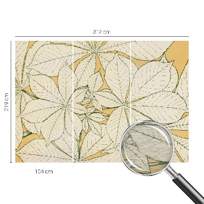 Photo wall mural Chestnut leaves