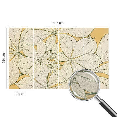 Photo wall mural Chestnut leaves