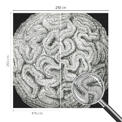 Wallpaper mural for living room Spherical structure