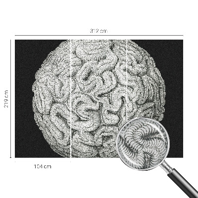 Wallpaper mural for living room Spherical structure