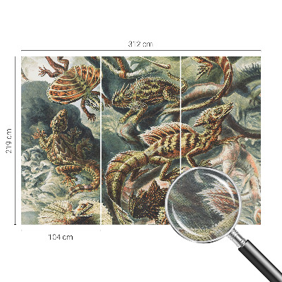 Large wall mural wallpaper Exotic reptiles