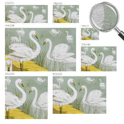 High quality photo wallpaper Swan Lake