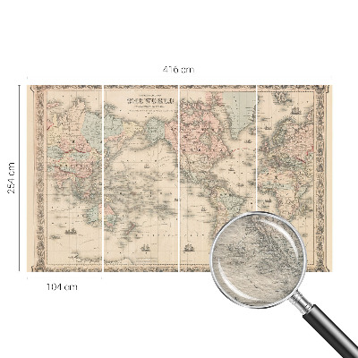 Non-woven wall mural Historical map