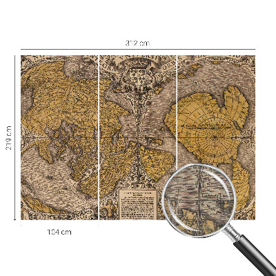 Non-woven photo wallpaper Historical cartography