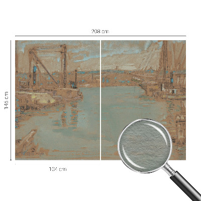 Large wall mural wallpaper Port views