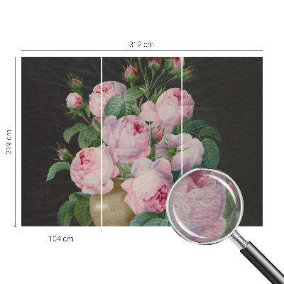 Modern wall mural for living room Floral elegance