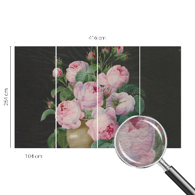 Modern wall mural for living room Floral elegance