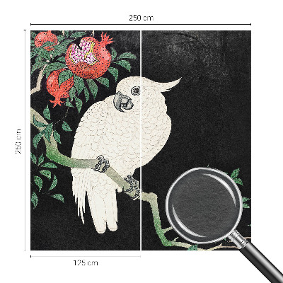 Custom size wall mural Pomegranate parrot