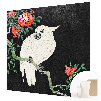 Custom size wall mural Pomegranate parrot