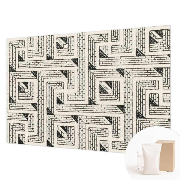 Modern wall mural for bedroom Brick maze