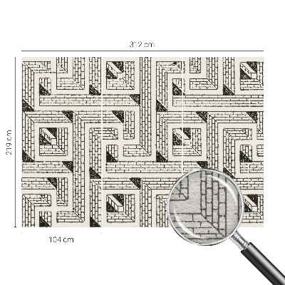 Modern wall mural for bedroom Brick maze