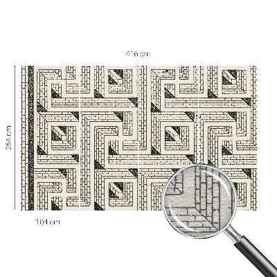 Modern wall mural for bedroom Brick maze