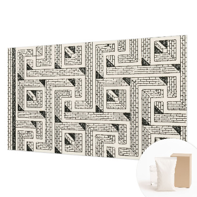 Modern wall mural for bedroom Brick maze