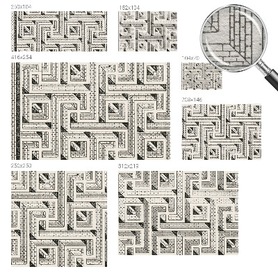 Modern wall mural for bedroom Brick maze
