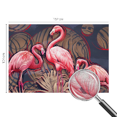 Premium wall mural for bedroom Pink flamingos