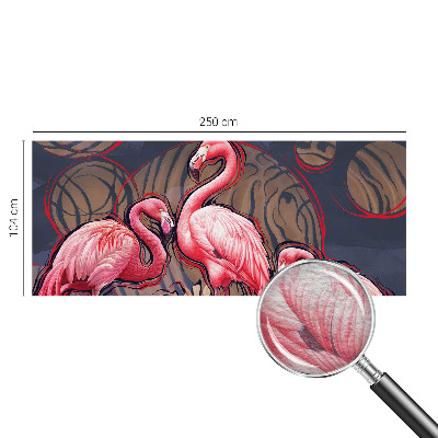 Premium wall mural for bedroom Pink flamingos