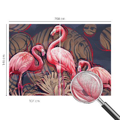 Premium wall mural for bedroom Pink flamingos