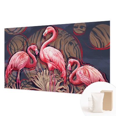 Premium wall mural for bedroom Pink flamingos