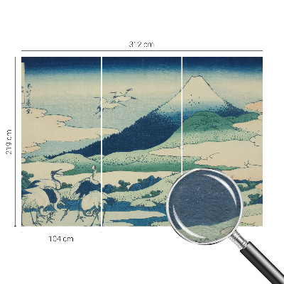 Wall mural for living room Cranes and mountains