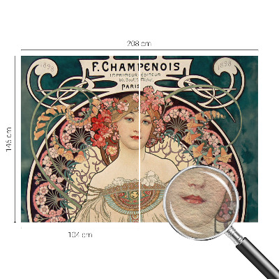 Modern wall mural for bedroom Floral symmetry