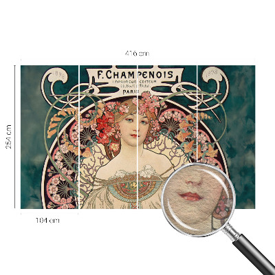 Modern wall mural for bedroom Floral symmetry