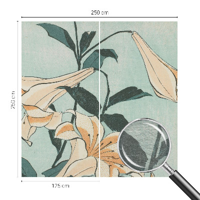 Premium photo wallpaper Delicate lilies