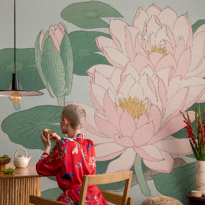 Wallpaper mural for living room Water lotus